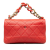Chanel AB Chanel Red Lambskin Leather Leather Small Lambskin Elegant Chain Single Flap Italy