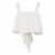 Johanna Ortiz bustier in white cotton with front bow
