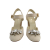 Miu Miu mary-jane heels in cream canvas and large crystals