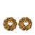 Chanel B Chanel Gold Gold Plated Metal CC Rhinestone Clip on Earrings France
