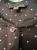 Massimo Dutti Schwarze fließende Bluse mit weißen Punkten