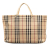 Burberry B Burberry Brown Beige Canvas Fabric House Check Tote Italy