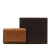 Bottega Veneta AB Bottega Veneta Brown Calf Leather Intrecciato Flap Card Holder Italy