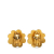 Chanel AB Chanel Gold Gold Plated Metal CC Flower Clip on Earrings France
