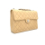 Chanel vintage Classic GM flap bag in champagne beige with silvertone hardware