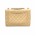 Chanel sac à rabat GM classique vintage en beige champagne avec des accessoires en argent