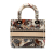 Christian Dior AB Dior Brown Beige Canvas Fabric Medium Jardin d'Hiver Lady D-Lite Bag Italy