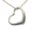Tiffany & Co B Tiffany Silver SV925 / Sterling Silver Metal Open Heart Pendant Necklace United States