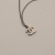Chanel Pendant Chain Necklace CC silver Vintage