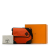 Hermès AB Hermès Orange Canvas Fabric Allback Messenger Bag France