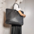 Prada Tote Handbag Leather 2-Ways Black