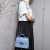 Gucci GG Marmont Mini Chevron Leather 3-Ways Top-handle Bag Blue