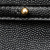 Saint Laurent AB Saint Laurent Black Calf Leather Grain De Poudre Cassandre Envelope Wallet on Chain Italy