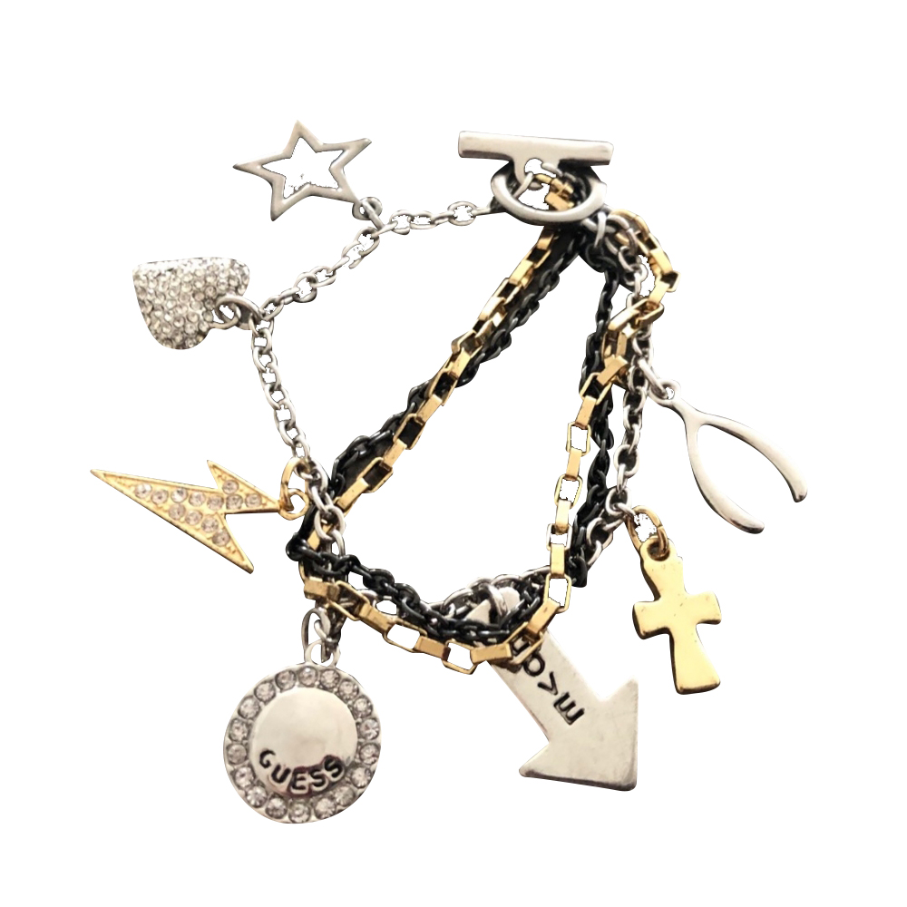 Guess 3 colors bracelet with charms