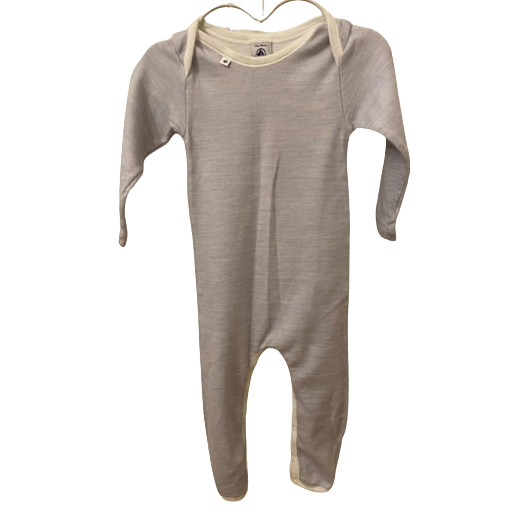 Petit Bateau Fußfreier Overall, Baby, aus Wolle