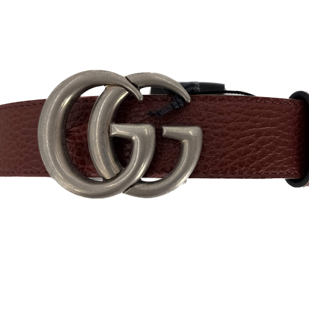 Gucci GG Marmont Reversible Medium Belt Black & Brown - Size 80/32