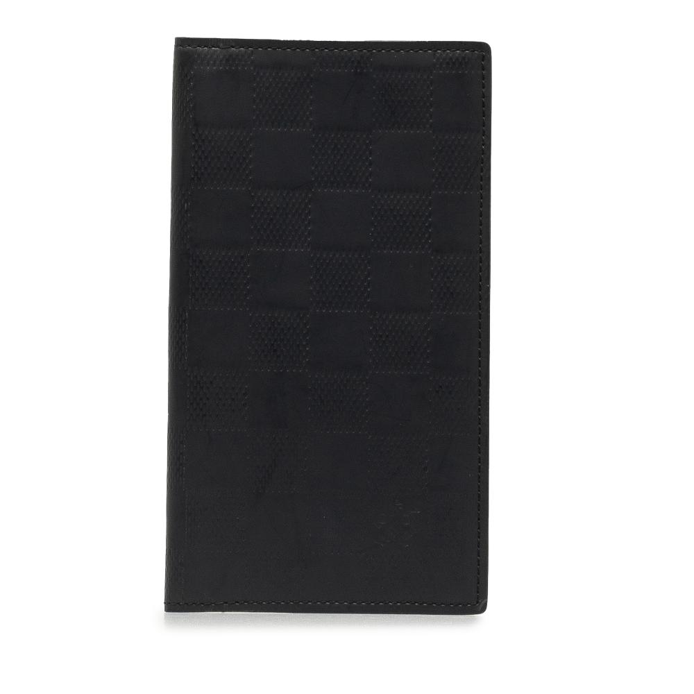 Louis Vuitton B Louis Vuitton Black Calf Leather Damier Infini Notebook Cover France