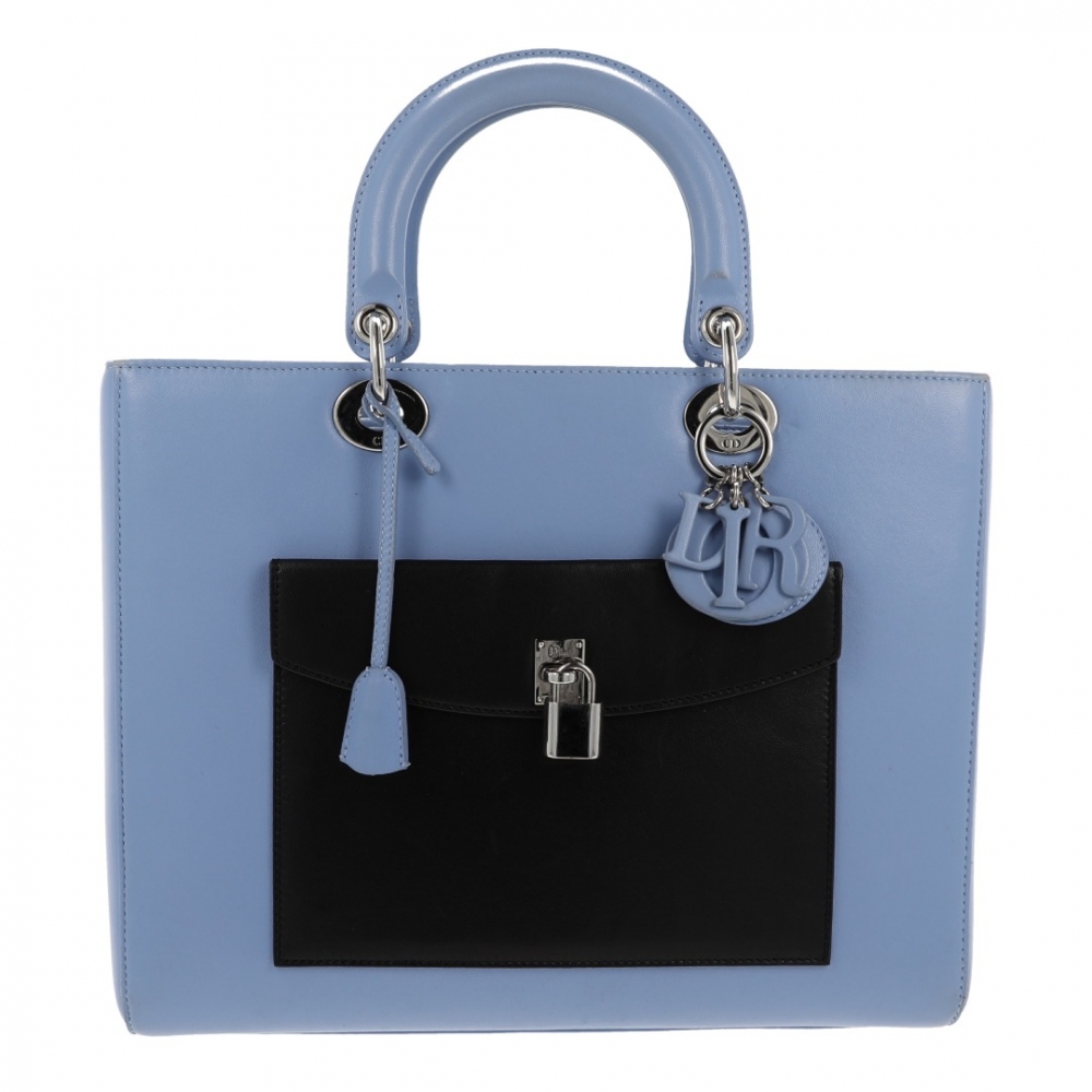 Christian Dior Lady Dior Large Blue Bag