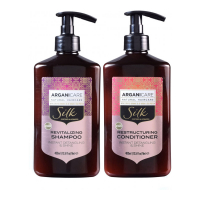 Arganicare 'Duo Protéine De Soie Shampooing + Après-Shampooing' - 400 ml, 2 Pièces