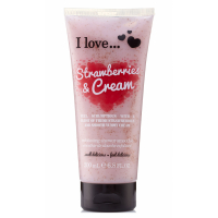 I Love Crème de douche exfoliante 'Smoothie Strawberries & Cream' - 200 ml