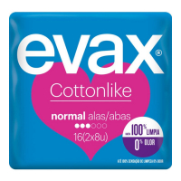 Evax 'Cottonlike' Pads with Flaps - Normal 16 Pieces