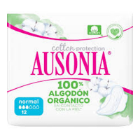 Ausonia 'Organic Cotton' Pads - Normal 12 Stücke