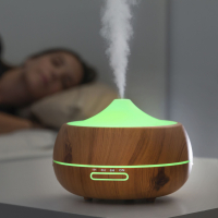 Innovagoods Humidificateur Diffuseur D'Arômes Led Wooden-Effect