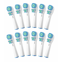 Oraldiscount Set de tête de brosse à dents 'Oral-B Compatible - Double Action' - 12 Pièces