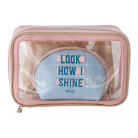 Mr. Wonderful 'Look How I Shine!' Toiletry Bag - 3 Pieces