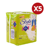 Nana 'Super Style Jour' Pads with Flaps - 8 Pieces, 5 Pack