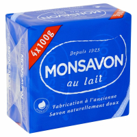 Monsavon Pain de savon 'Savon au Lait' - 100 g, 4 Pièces