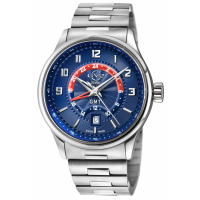 Gevril Gv2 Men's Giromondo Blue Dial Stainless Steel Watch