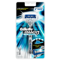 Gillette 'Mach 3 Turbo' Rasiermesser + Nachfüllpackung