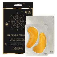 Eclat Skin London '24K Gold & Collagen' Masken Set - 2 Stücke