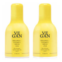 Vegan by Happy Skin 'Pineapple & Vitamin C' Face Serum - 30 ml, 2 Pieces