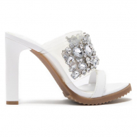 Karl Lagerfeld Paris 'Bedika Crystal Embellished Clear' Riemchen Sandalen für Damen