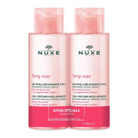 Nuxe Eau micellaire 'Very Rose 3 in 1' - 400 ml, 2 Pièces