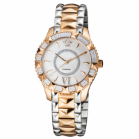 Gevril Gv2 Venice Womens Mop Dial Two Tone Rose Stainless Steel Watch..