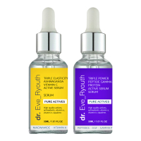 Dr. Eve_Ryouth 'Triple Elasticity Ashwaganda Vitamin C + Triple Power Peptide' Face Serum - 30 ml, 2 Pieces