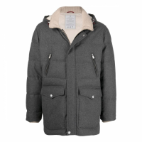 Brunello Cucinelli Men's 'Feather-Down Padded' Coat