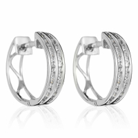 Le Diamantaire Women's '2 Rangs D'Amour' Earrings