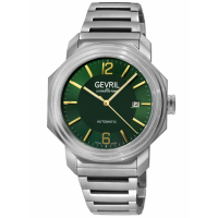 Gevril Men's Roosevelt Automatic Green Dial Silver Grade 2 Titanium Watch