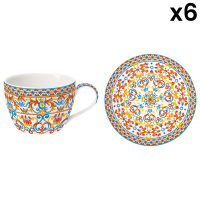 Easy Life Porcelain Coffee Cup & Saucer 110ml. Mediterraneo