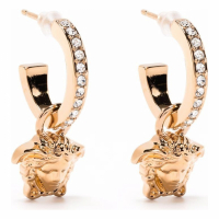 Versace Women's 'Embellished Medusa Hoop' Earrings