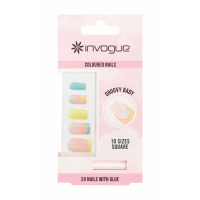 Invogue Faux Ongles 'Groovy BabySquare' -24 Pièces