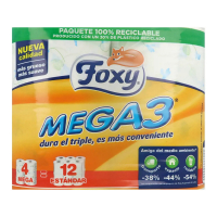 Foxy 'Mega3 Triple Duration' Toilet Paper - 4 Pieces