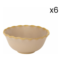 Easy Life 6 Porcelain Bowls Ø 10 Cm Onde Sand