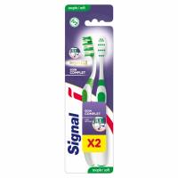 Signal 'Integral 8 Soin Complet Action Anti Plaque - Souple' Toothbrush Set - 2 Pieces