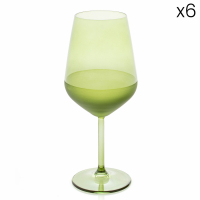 Evviva Brahms 6 Wine Glasses - Light Green