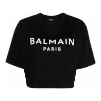 Balmain T-Shirt court 'Logo' pour Femmes